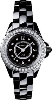 Chanel J12 Black 29 mm Diamonds H2571